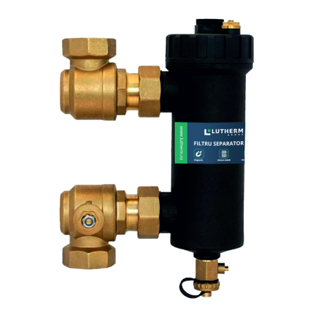Robineti si Armaturi Instalatii - Filtru magnetic cu separator și sită dublă D-SM 40 – 1.1/2″