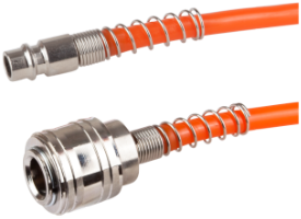 Furtun aer comprimat, Evotools, 5 m, spiralat, 8 bar, 5/8 inch, cuple rapide [1]