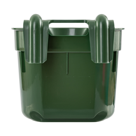 Găleată de hrănire, cu suport pentru suspendare, formă cilindrică, verde închis, 8 litri [3]