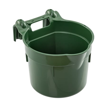 Uz Gospodaresc - Găleată de hrănire, cu suport pentru suspendare, formă cilindrică, verde închis, 8 litri