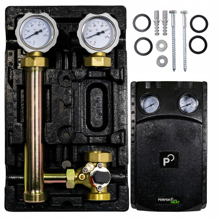 Pompe si Grupuri de Pompare - GRUP DE POMPARE DN25 CU VANA CU 3 CĂI PENTRU SERVOMOTOR - fara pompa si motor