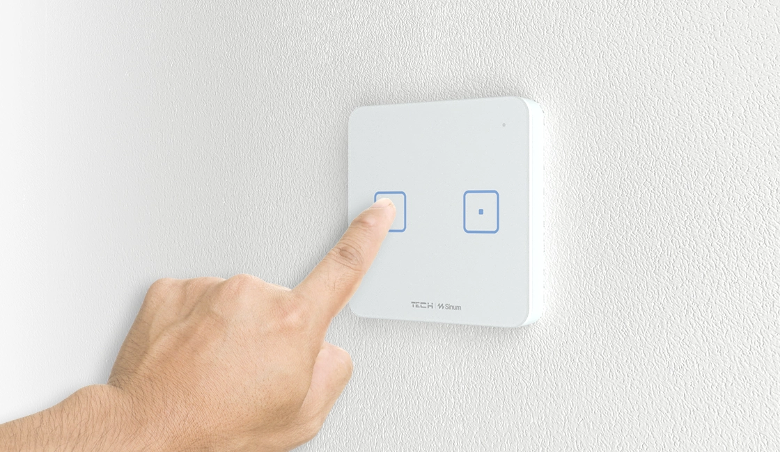 Întrerupător dublu Alb/Negru SINUM Single [1]