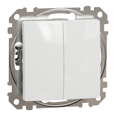 Prize si Intrerupatoare - Intrerupator dublu cap scara, alb Sedna Design