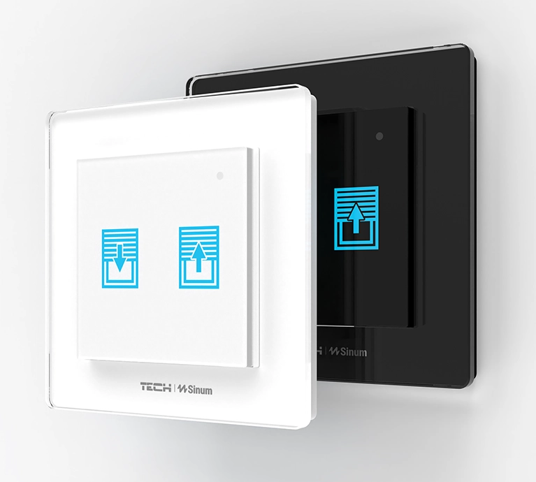 Termice - Întrerupător jaluzele rulante Alb/Negru SINUM - fara rama