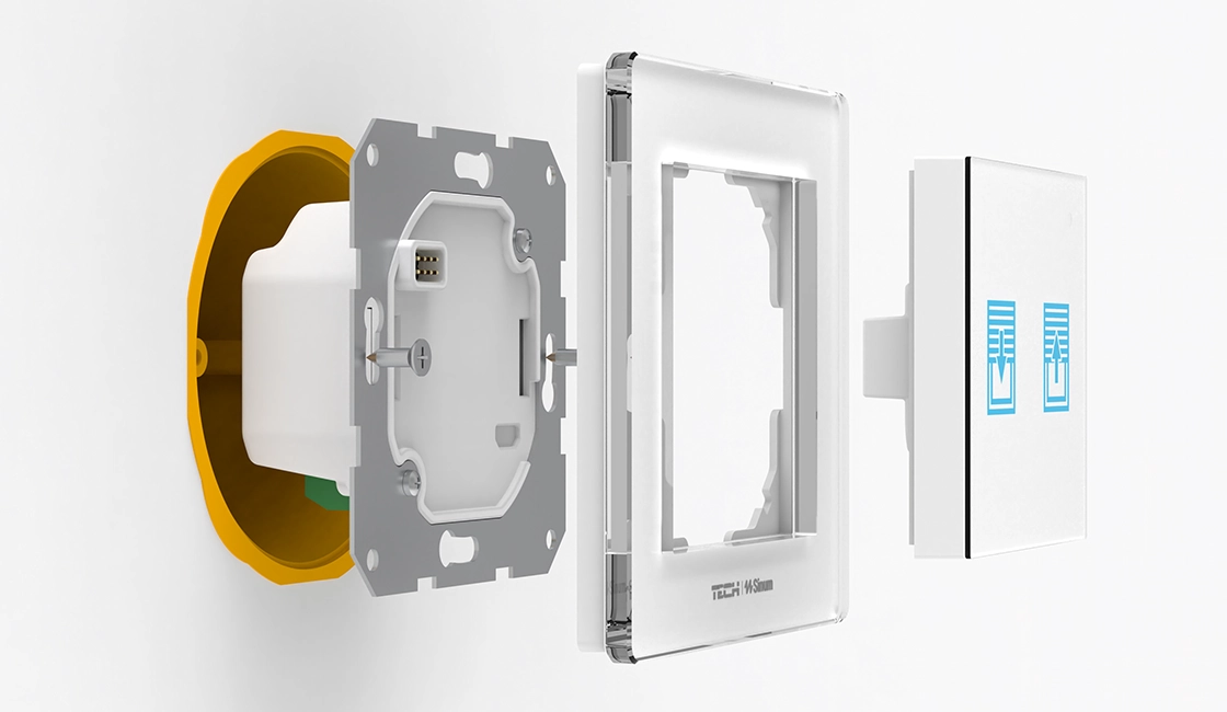 Întrerupător jaluzele rulante Alb/Negru SINUM - fara rama [2]