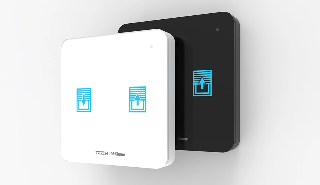 Întrerupător jaluzele rulante Alb/Negru SINUM Single [0]