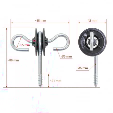 Izolator poartă, cu holțșurub gard electric [3]