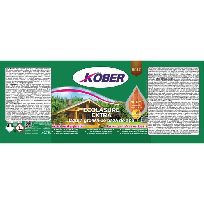 Lac pentru lemn ecolasure extra,mahon 0.75L IG8277-C0.75L [1]
