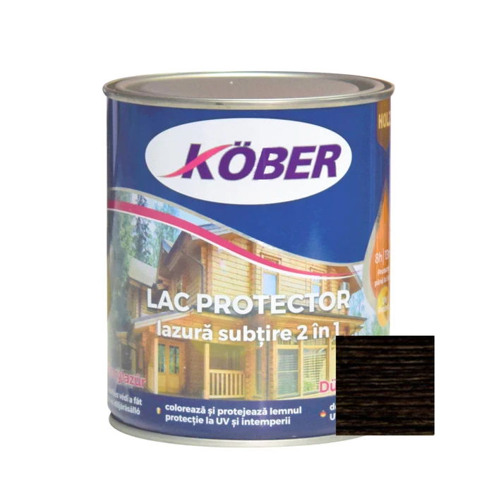 Lacuri si Vopsele - Lac protector pentru lemn lazura subtire 2 in 1 Wenge  0.75L IG5198-C0.75L