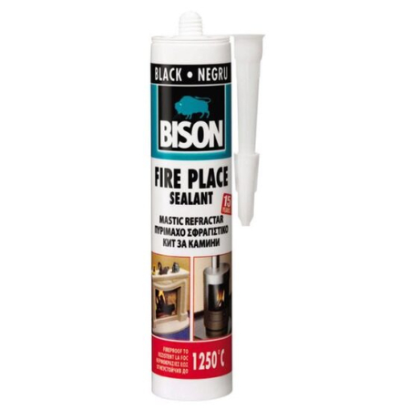 Silicon, Spuma si Accesorii - Mastic refractar rezistent la temperaturi ridicate, BISON Fire Place Sealant 1250°C
