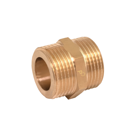 Tevi si Fitinguri - Niplu alama intarita 1" fata plata - recomandat pt bercuire - etanseaza garnitura perfect