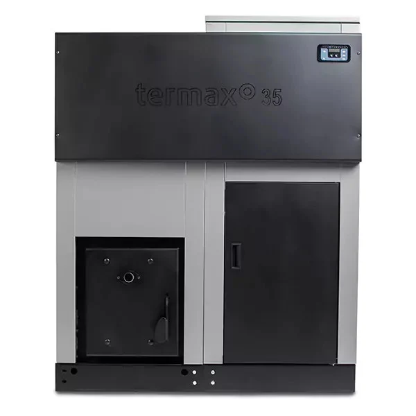 Pachet centrala cu peleti Termax ECO GRI 35 kW, 220 mp, buncar peleti 130 kg, diametru cos fum ⌀80 mm, volum apa 95 litri [2]