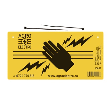 Garduri Electrice - Plăcuță de avertizare gard electric.