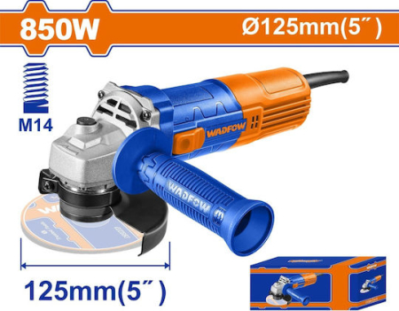Scule Electrice - Polizor unghiular Wadfow WAG15851, 850 W, 125 mm diametru disc, 12000 RPM, M14