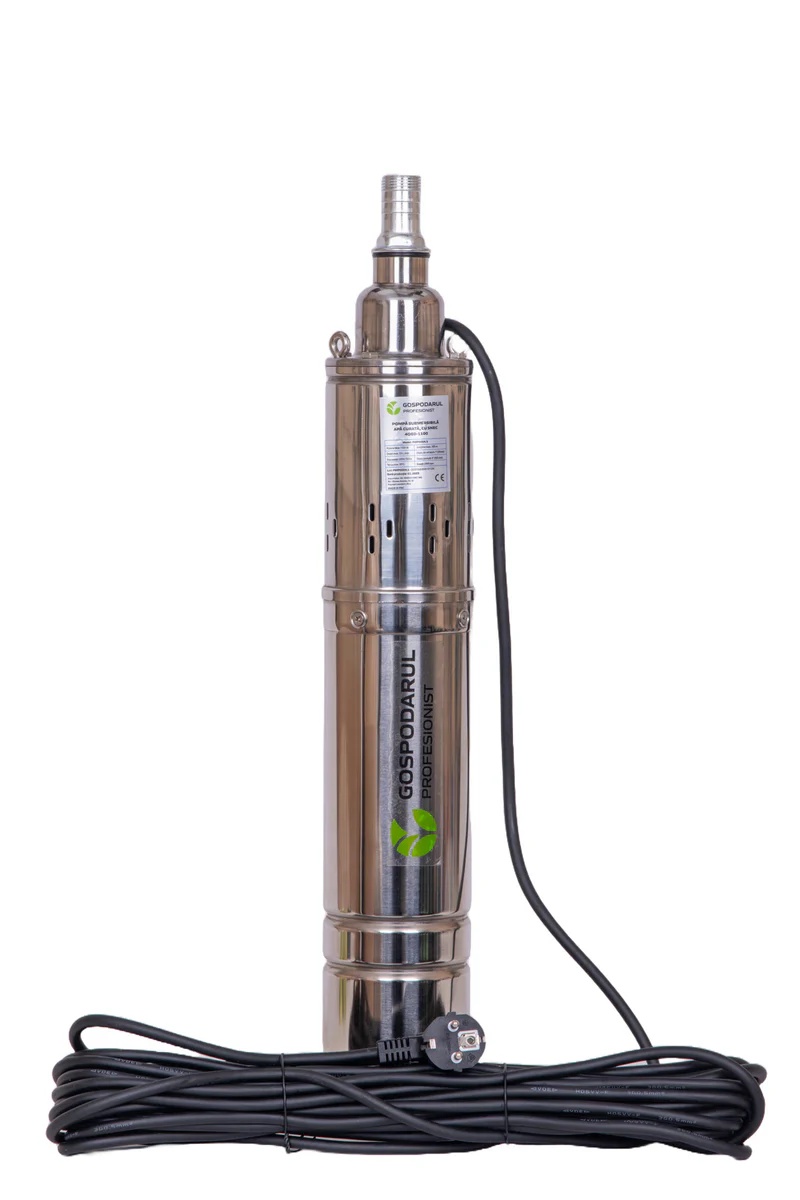 Scule Electrice - Pompa submersibila pentru apa curata Gospodarul Profesionist PMP0004.1, 1100 W, 30 l/min debit maxim, corp inox, 120 m inaltime maxima, 15 m cablu alimentare