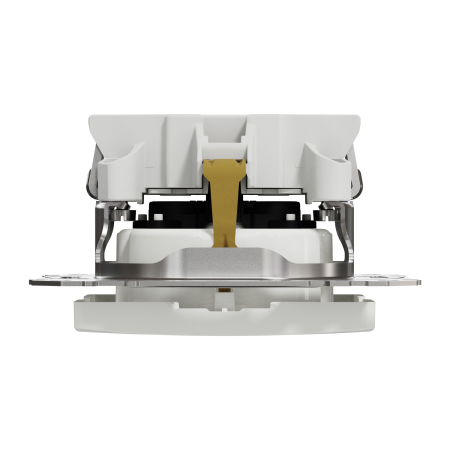 Priza simpla 2P+E cu cu obturatoare, alb Sedna Design [4]