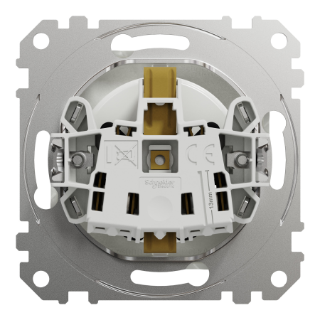 Priza simpla 2P+E cu cu obturatoare, alb Sedna Design [2]