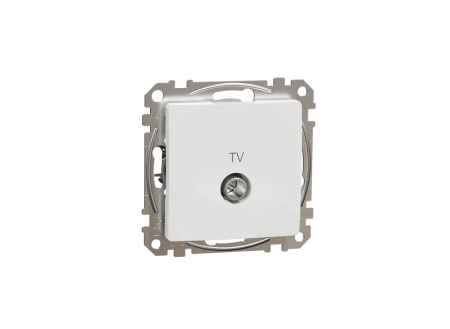 Prize si Intrerupatoare - Priza TV intermediara 7dB, alb Sedna Design