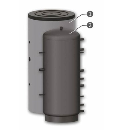 Puffer Sunsystem P, fara serpentina cu izolatie 500L [1]