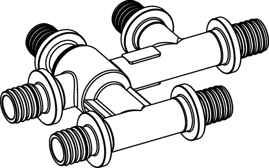 Racord circuite incrucisate TeceFLEX 20 x 16 x 20 [1]
