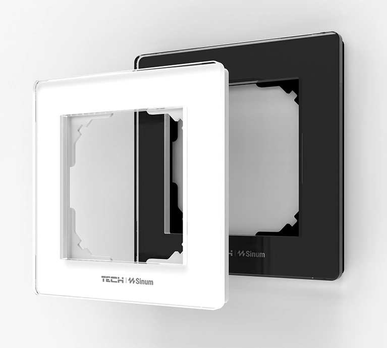 Automatizari Instalatii - Ramă de sticlă albă sau neagra simplă Tech SINUM FG-01