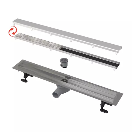 Rigole de Dus - Rigolă de duș 75 cm, cu capac faiantabil - Alcaplast