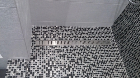 Rigolă de duș Simple 55cm, cu margine pentru grătar perforat, inclusiv grilă, oțel inoxidabil [2]