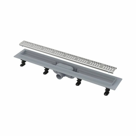 Rigole de Dus - Rigolă de duș Simple 75 cm, cu margine pentru grătar perforat, inclusiv grilă, oțel inoxidabil