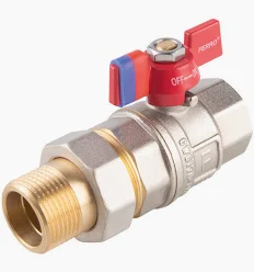 Robineti si Accesorii - Robinet cu bila si olandez Ferro KFPS3, filet interior-exterior, alama, 1"