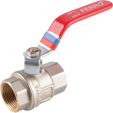 Robineti si Accesorii - Robinet cu sfera si maner levier Ferro KFP4, filet interior-interior, 1 1/4"