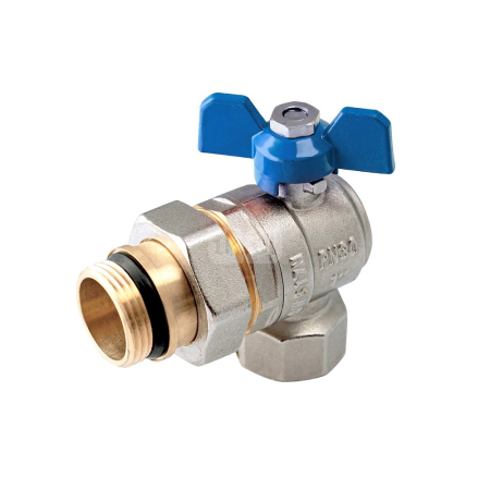 Robineti - Robinet trecere coltar cu olandez 1" - albastru