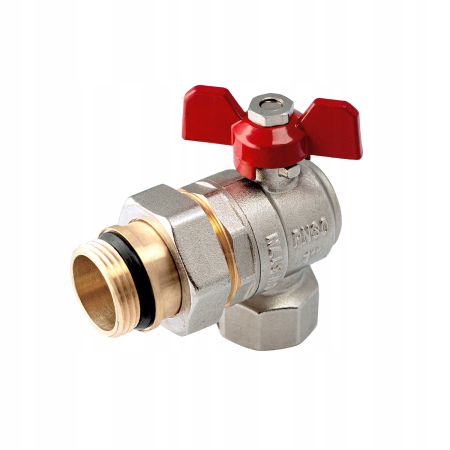 Robineti - Robinet trecere coltar cu olandez 1" - rosu