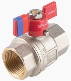 Robineti si Accesorii - Robinet trecere sfera cu fluture PN30, 1/2" FI-FI, F-Power, Ferro KFPM1