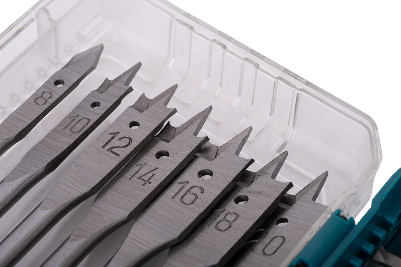 Set 12 buc. burghie plate pentru lemn TOTAL, 8–32 mm, tija hex 1/4" [3]