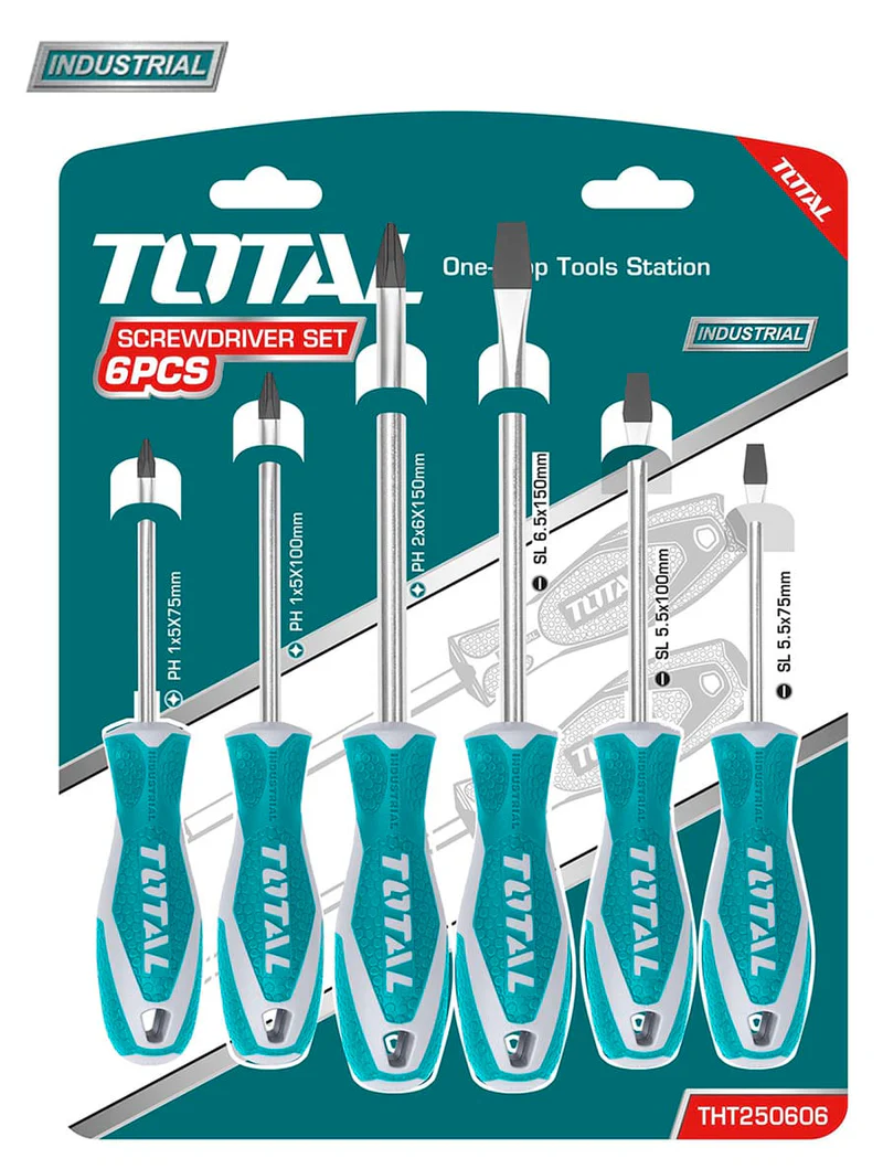 Scule de Mana - Set 6 surubelnite TOTAL Industrial - Cr-V