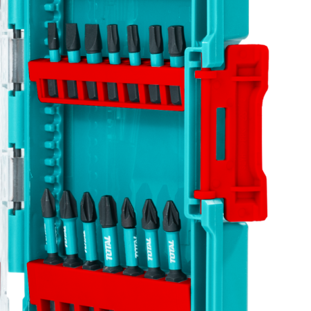 Set biti impact TOTAL 31 piese, 25/50/89 mm, piulite magnetice, suport inclus [4]