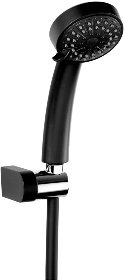 Seturi de Dus - Set para de dus, Ferro, Tempo, 3 jeturi, cu suport si furtun, negru.