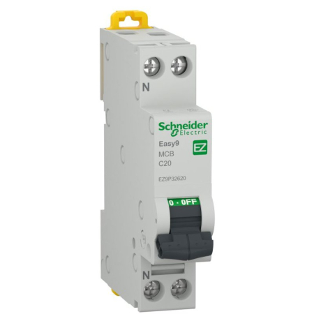 Siguranta automata 1P+N 20A Schneider Easy9