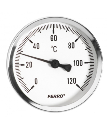 Filtre si Supape - Termometru D.63 mm 1/2", axial, 0-120°C, Ferro T63120A