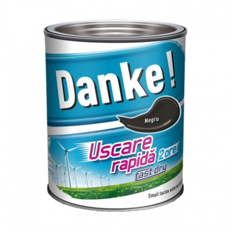 Lacuri si vopsele - Vopsea Email Danke Negru 0.75 L