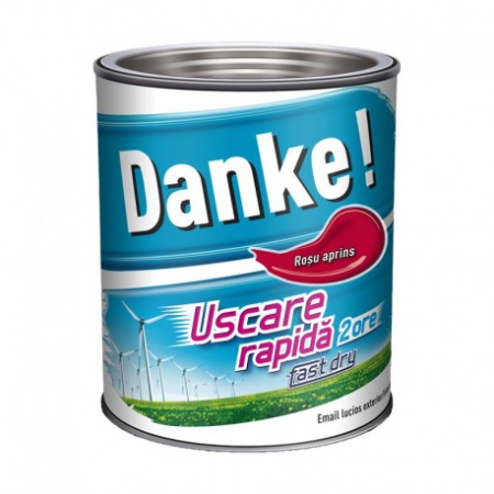 Lacuri si vopsele - Vopsea Email Danke Rosu Aprins 0.75 L