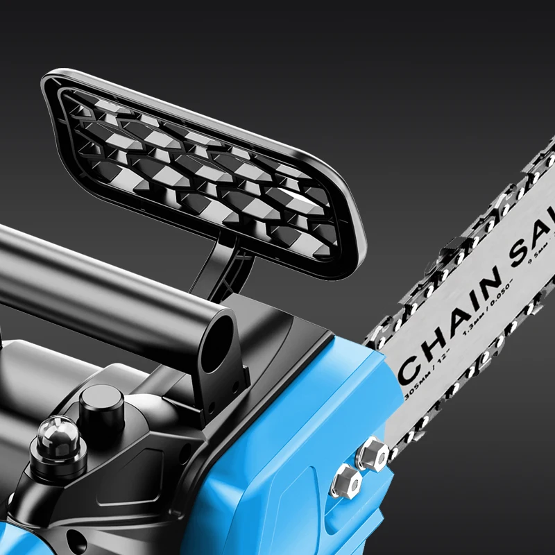 Drujba Electrica cu 2 Acumulatori 48V 5Ah, Mini Fierastrau cu Lant 12”/30cm, Sistem Ungere cu Ulei, pentru Lemn, Puternica si Portabila [4]