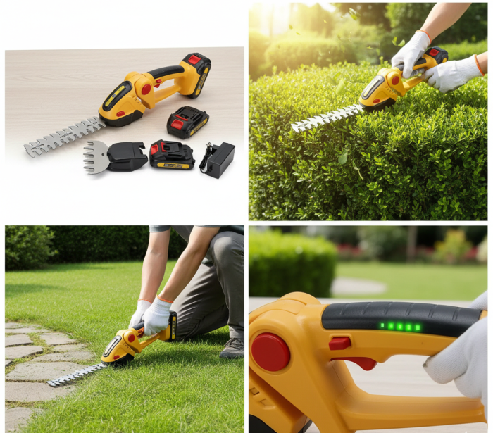 Foarfeca tuns Gard Viu si Iarba German Meister, 2 Acumulatori 36V 5Ah, 2 Lame, cu Accesorii Incluse [5]