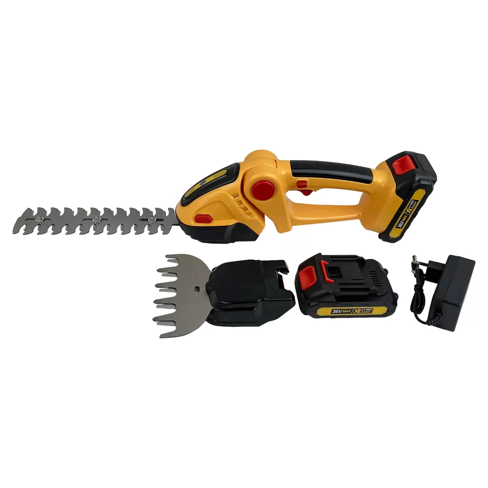 Foarfeca tuns Gard Viu si Iarba German Meister, 2 Acumulatori 36V 5Ah, 2 Lame, cu Accesorii Incluse [3]