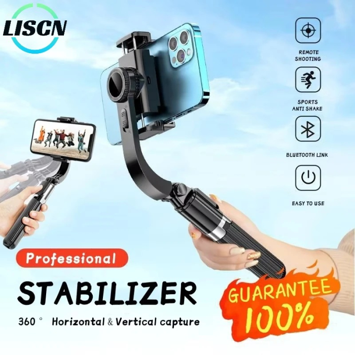 Gimbal Stabilizator pentru Telefon, Anti-Shake 360°, Urmărire Inteligentă AI, Bluetooth, Ideal Vlog & Travel, L08 [6]