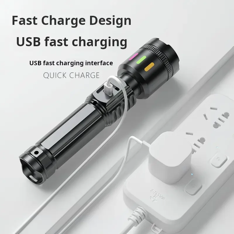 Lanterna LED Reincarcabila, Raza 200M, Impermeabila IP55, USB, 4000 mAh [10]