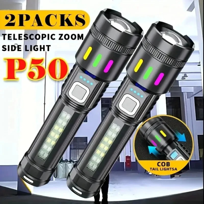 Lanterna LED Reincarcabila, Raza 200M, Impermeabila IP55, USB, 4000 mAh [2]