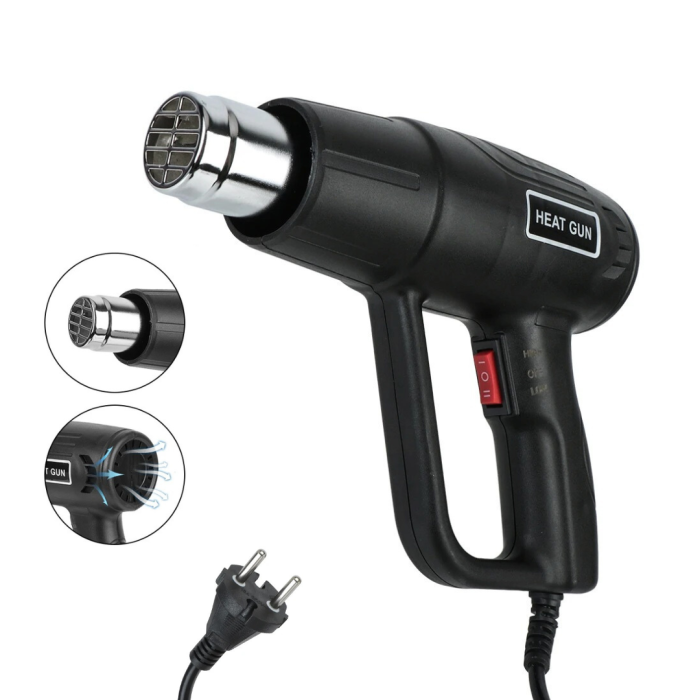 Pistol de Aer Cald Electric 2000W, Temperatură Reglabila 60–680°C, Heat Gun Profesional pentru Lucrari DIY si Atelier [7]