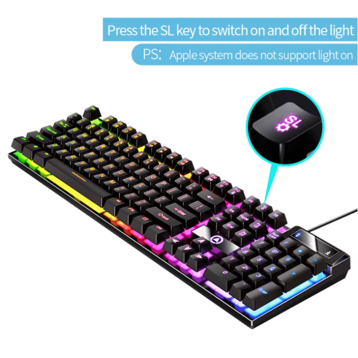Tastatura Mecanica Gaming cu Fir, Iluminare RGB 16 Milioane Culori, 104 Taste, K500 [3]