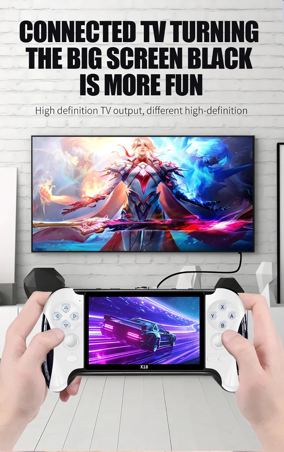 Consola Portabila cu 10.000 de Jocuri tip Retro, 9 emulatoare, Ecran 4.3 inch, 2500 mAh [1]